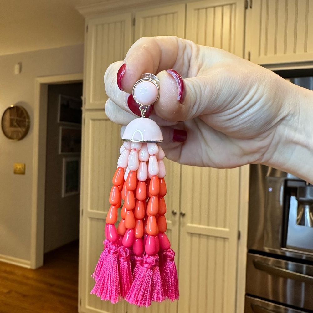 Colorful Beaded Tassel Earrings